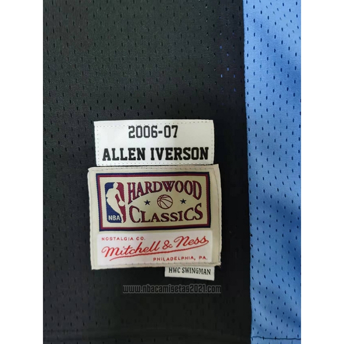 Camiseta Denver Nuggets Allen Iverson #3 Mitchell & Ness 2006-07 Negro